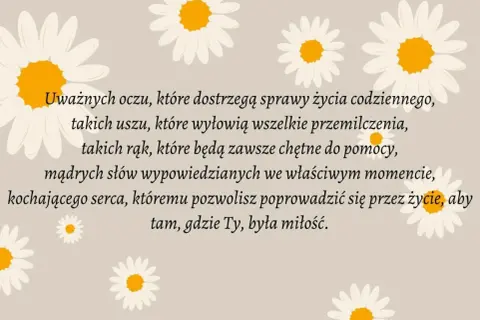 Wierszyk na urodziny dla kolegi: o uważnych oczach, pomocnych dłoniach i sercu pełnym miłości.