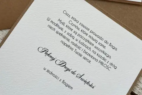 Pięknej drogi do świętości, od mamy dla córki. Niech miłość napełnia serce.